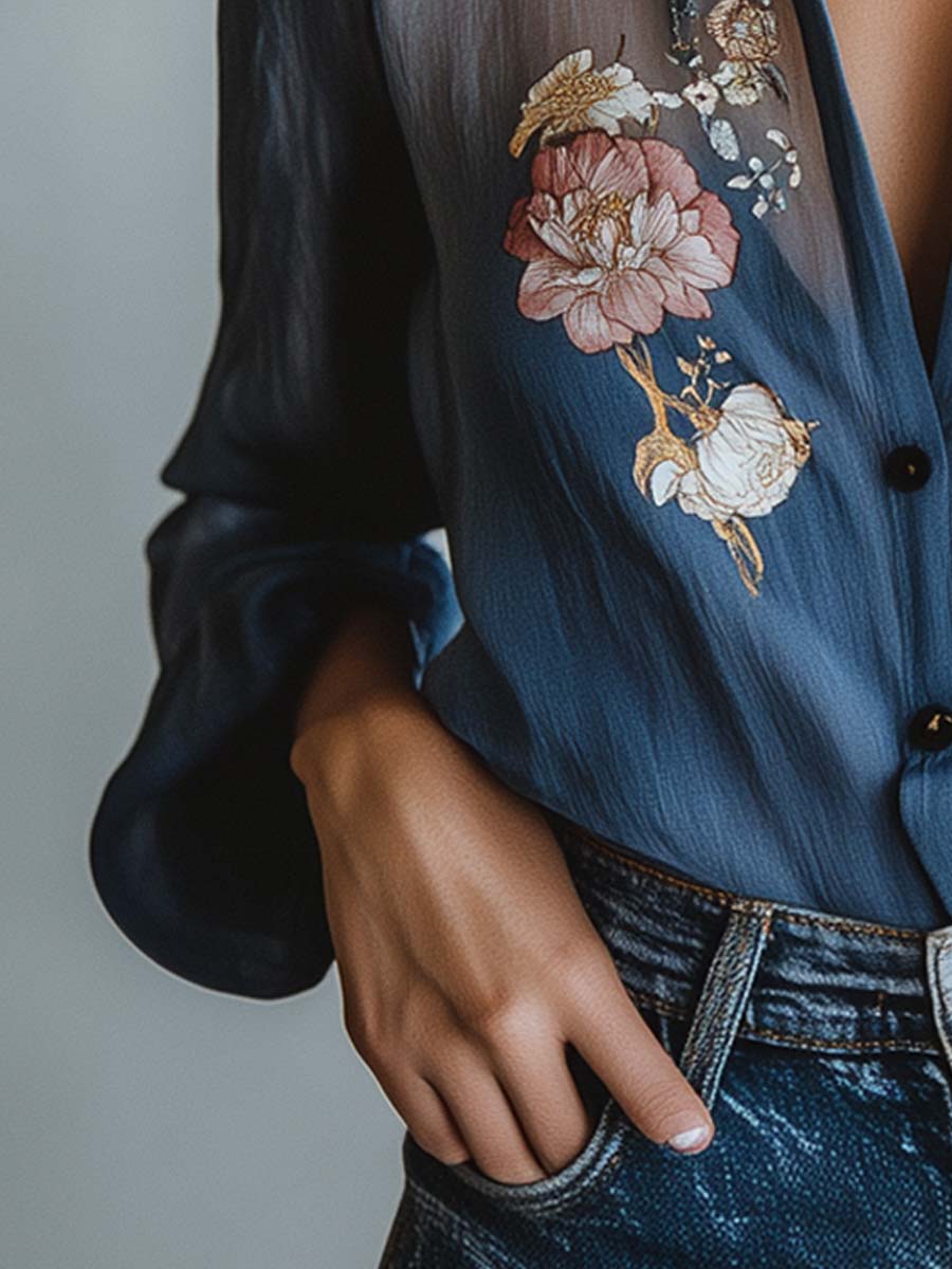 Floral Boho Chic Women's Blouse